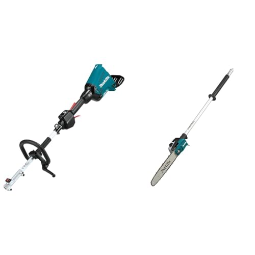 Makita DUX60Z Akku Multifunkt Antrieb 2 (ohne Akku, ohne Ladegerät), Petrol, 18 V & Kettensägenaufsatz EY403MP von Makita