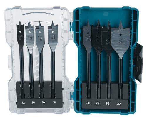 Makita E-08698 Flachfräsbohrer-Set 8-tlg, Petrol von Makita