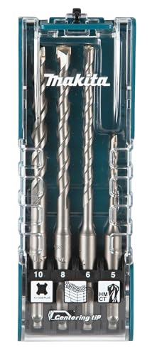 Makita E-13596 Centering tip SDS-PLUS Hammer-Bohrer-Set 4-teilig in Aufbewahrungsbox, Ø 5-10 mm, ideal für Beton und Mauerwerk Makita E-13596 Centering tip SDS-PLUS Hammer-Bohrer-Set 4-teilig in Aufbewahrungsbox, Ø 5-10 mm, ideal für Beton und Mauerwerk von Makita