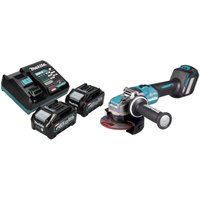 Makita GA 041 GM201 Akku Winkelschleifer 40 V max. 125 mm X-LOCK Brushless + 2x Akku 4,0 Ah + Ladegerät von Makita
