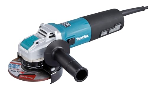 Makita GA5080RX02 Winkelschleifer X-LOCK 125 mm, 1.400 W inkl. 199710-5 Schutzhaubenabdeckung, Petrol von Makita