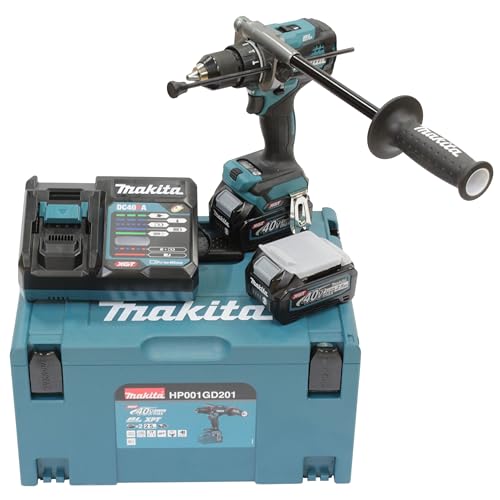 Makita HP001GD201 Akku-Schlagbohrschrauber 40V max. / 2,5 Ah, 2 Akkus + Ladegerät im MAKPAC Petrol Makita HP001GD201 Akku-Schlagbohrschrauber 40V max. / 2,5 Ah, 2 Akkus + Ladegerät im MAKPAC Petrol von Makita