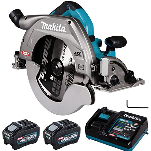 Makita HS011GT201 Akku-Handkreissäge 101mm 40V max. / 5,0 Ah, 2 Akkus + Ladegerät, Petrol/Schwarz von Makita