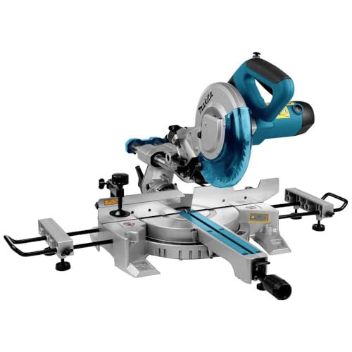 Makita Kapp- und Gehrungssäge (Sägeblatt-ø 216 mm, 1400 W, Arbeitstisch drehbar, Maße 755x450x488 mm) LS0815FLN von Makita
