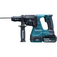 Makita Kombihammer "DHR243RTJ" Set, für SDS-PLUS 18 V, 5,0 Ah, inkl. Akku, Ladegerät und Koffer von Makita