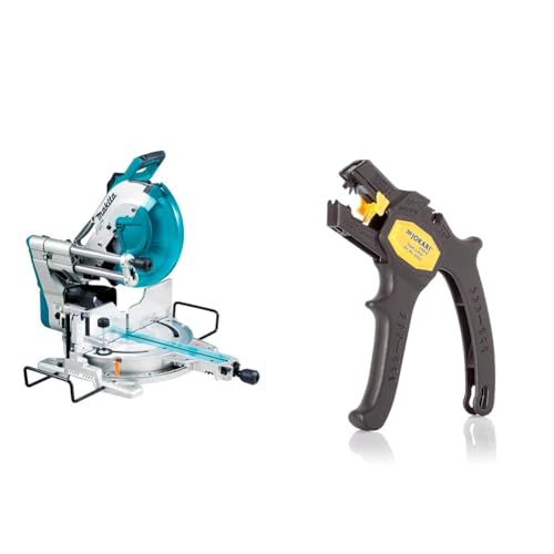 Makita LS1219L Kapp- und Gehrungssäge 305 mm & JOKARI 20050 Abisolierzange Super 4 plus, Schwarz, 1 Stück von Makita