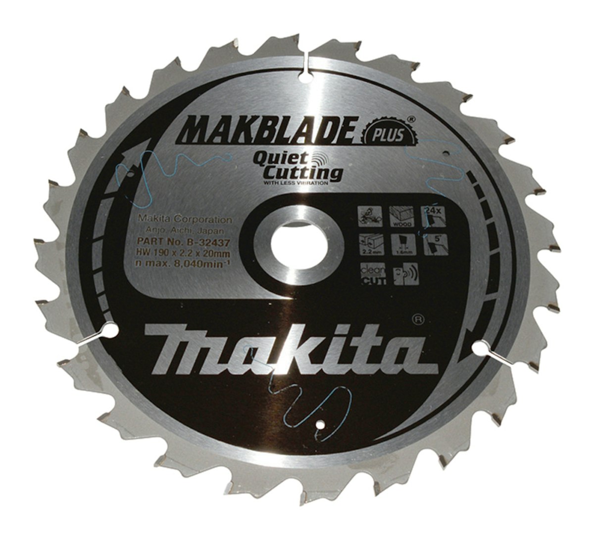 Makita MAKBLADE+ Sägeb. 190x20x24Z B-32437 von Makita