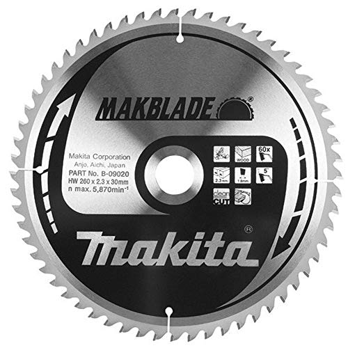 Makita MAKBLADE T 260 mm x 30 mm x 100 Kapp- und Gehrungssäge Büroeinteilung Zirkular B-09117 von Makita