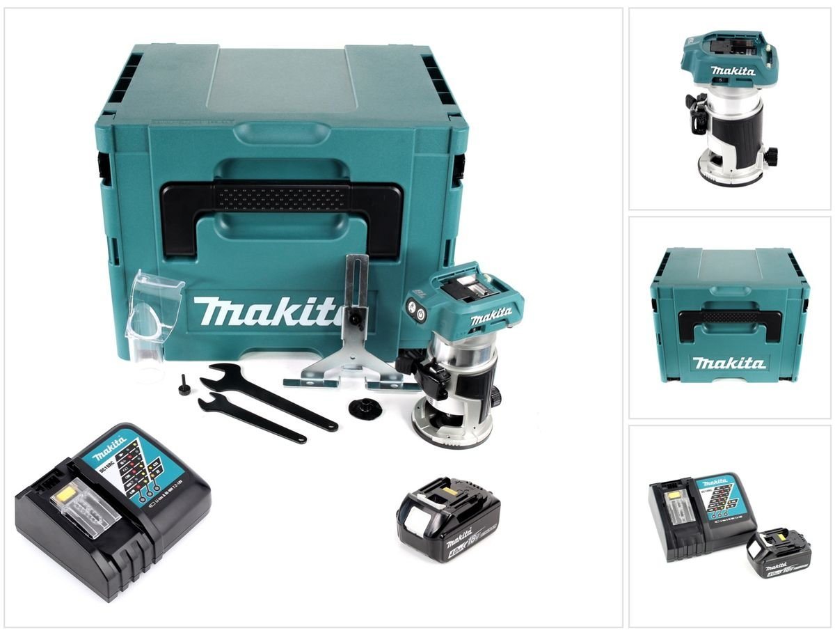 Makita Oberfräse DRT 50 RM1J Akku Multifunktionsfräse 18V Brushless + 1x Akku 4,0Ah + Makita Oberfräse DRT 50 RM1J Akku Multifunktionsfräse 18V Brushless + 1x Akku 4,0Ah + von Makita
