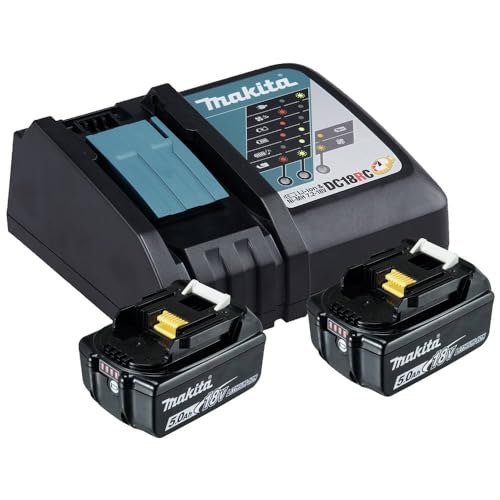 Makita Power Source Kit (2x Werkzeugakku mit Ladestation, Ersatzakkus für Elektrowerkzeuge von Makita) 197570-9 von Makita