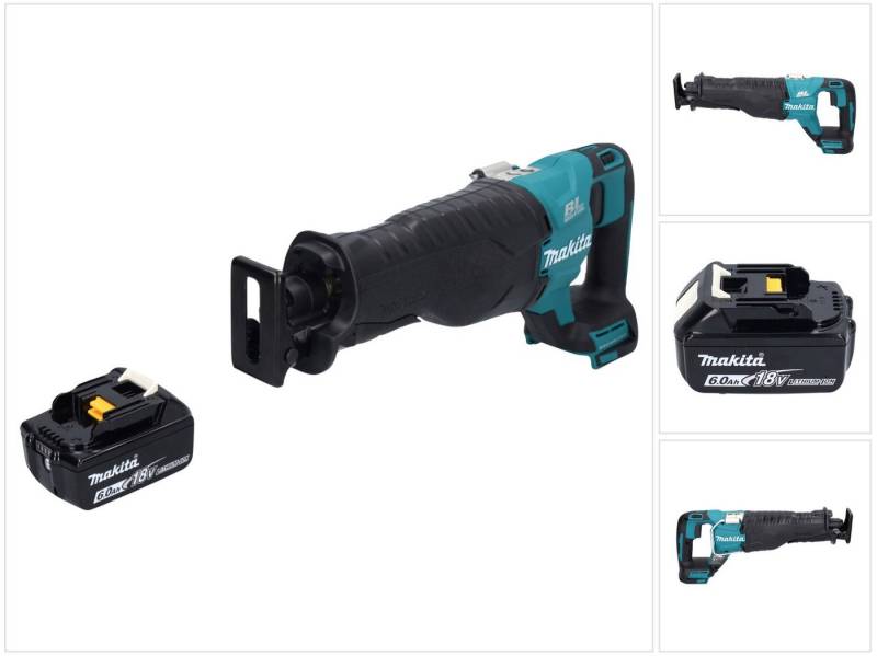 Makita Reciprosäge DJR 187 G1 Akku Reciprosäge Säbelsäge 18 V Brushless + 1x Akku 6,0 Ah von Makita