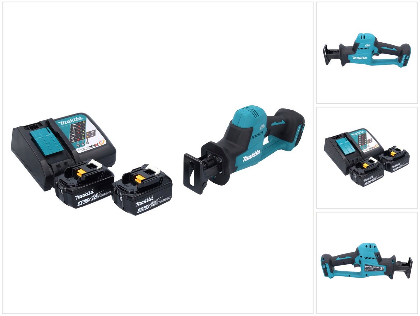 Makita Reciprosäge DJR 189 RM Akku Reciprosäge Säbelsäge 18 V Brushless + 2x Akku 4,0 Ah Makita Reciprosäge DJR 189 RM Akku Reciprosäge Säbelsäge 18 V Brushless + 2x Akku 4,0 Ah von Makita