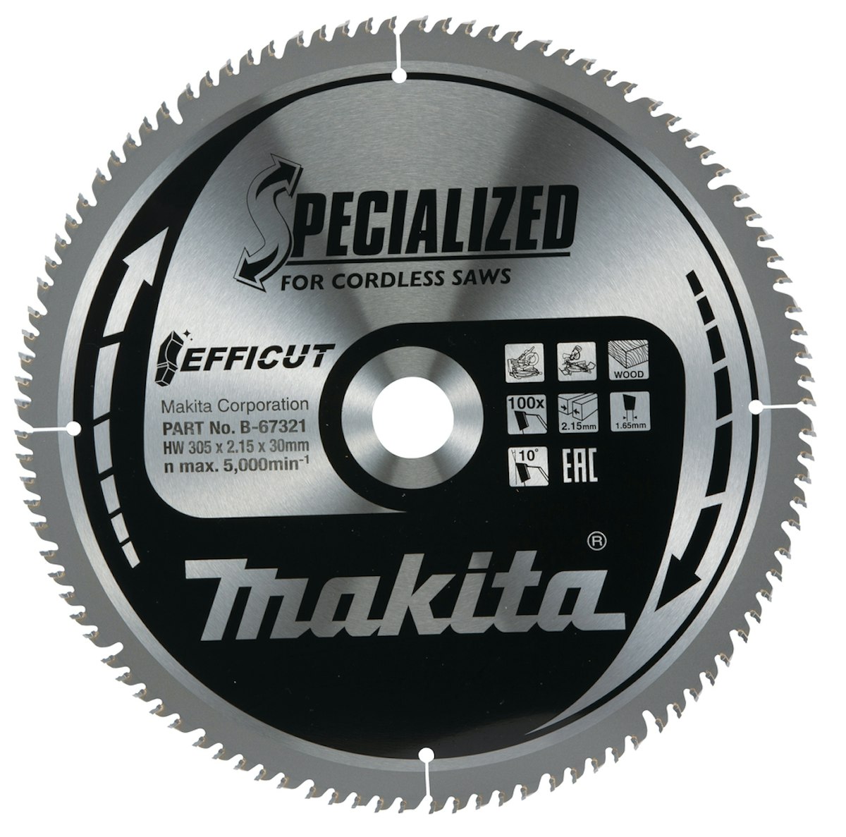 Makita Sägeblatt 305x2,15x30, 100Z EFFICUT B-67321 von Makita