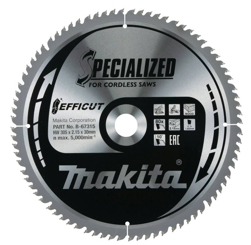 Makita Sägeblatt 305x2,15x30, 80Z EFFICUT B-67315 von Makita