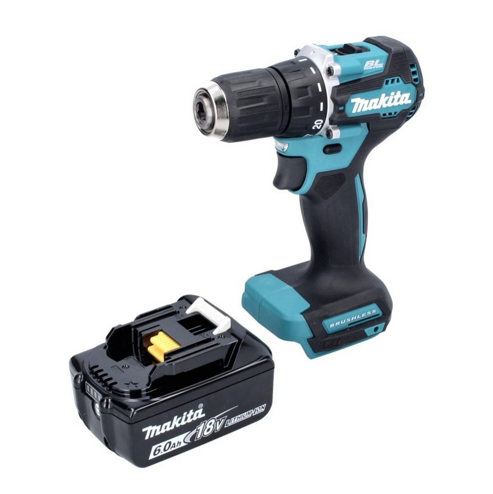Makita Schraubendreher Makita DDF487 Akku-Bohrschrauber 18V Li-Ion bürstenlos, 1.700 U/min, 40 Nm Drehmoment, 18 V von Makita