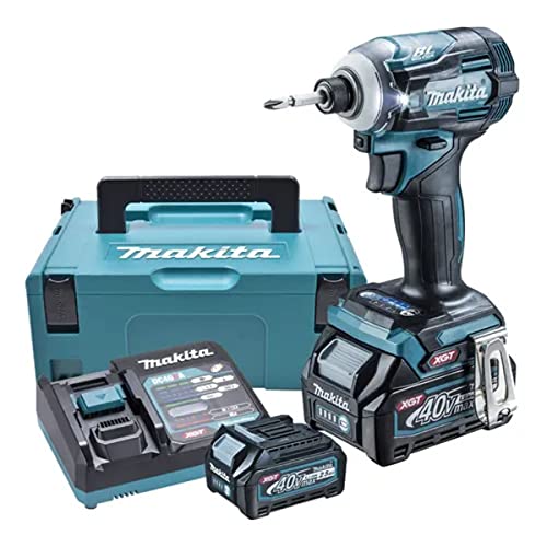 Makita TD001GD201 Akku-Schlagschrauber 40V max. / 2,5 Ah, 2 Akkus + Ladegerät im MAKPAC Petrol von Makita