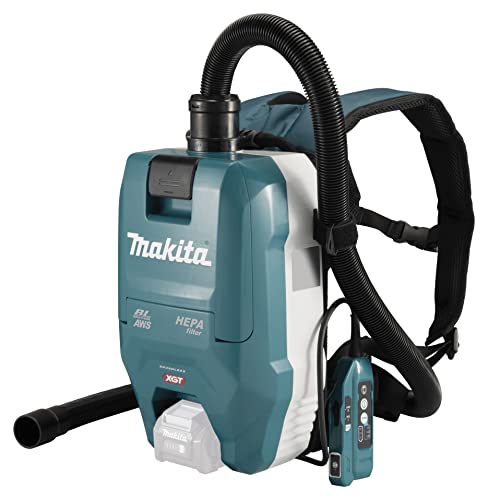 Makita VC009GZ01 Akku-Rucksackstaubsauger 40V max. mit AWS (ohne Akku, ohne Ladegerät), Petrol/Schwarz von Makita