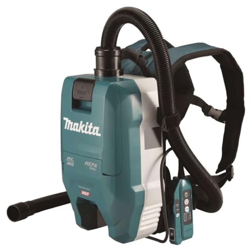 Makita VC009GZ01 Akku-Rucksackstaubsauger 40V max. mit AWS (ohne Akku, ohne Ladegerät), Petrol/Schwarz von Makita