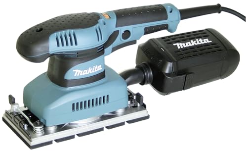 Makita Werkzeug GmbH BO3711J Schwingschleifer 190 W im Makpac, Schwarz, Blau, (L x B x H) 253 x 92 x 154 mm von Makita