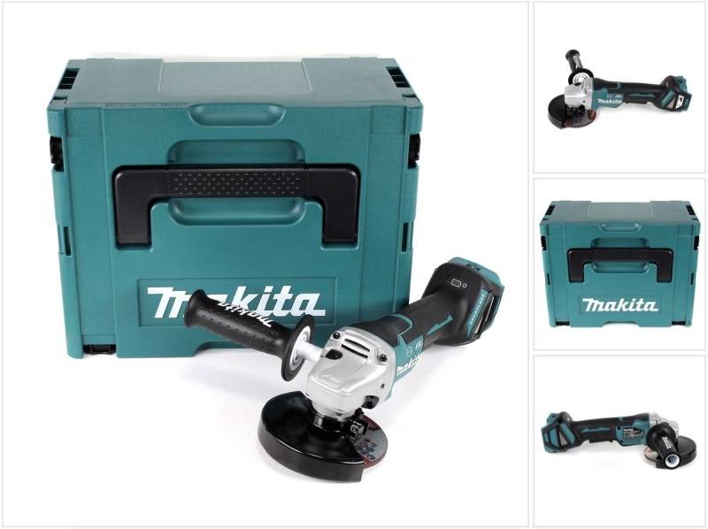 Makita Winkelschleifer DGA 517 ZJ Akku Winkelschleifer 18 V 125 mm Brushless + Makpac - ohne von Makita