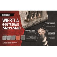 SDS-Bohrer Max Maxi Mak 6-Sharp 32x780x920mm, professionelles Werkzeug zum Bohren in Beton und Mauerwerk, hohe Präzision, 6 Schneiden de, robuste SDS-Bohrer Max Maxi Mak 6-Sharp 32x780x920mm, professionelles Werkzeug zum Bohren in Beton und Mauerwerk, hohe Präzision, 6 Schneiden de, robuste von Makita