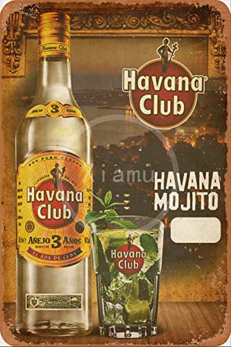 None Brand Havana Club Blechschild Retro Blech Metall Schilder Poster Deko Vintage Türschilder Schild Warnung Hof Garten Cafe Toilette Kneipe Club Geschenk von Makkalensau