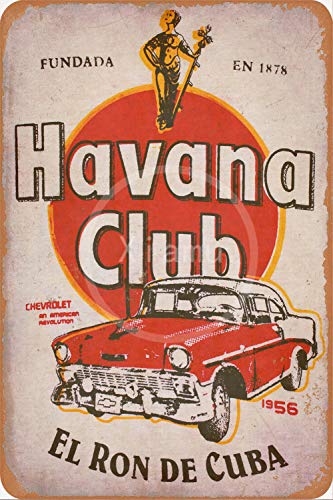 None Brand Havana Club Blechschild Retro Blech Metall Schilder Poster Deko Vintage Türschilder Schild Warnung Hof Garten Cafe Toilette Kneipe Club Geschenk von Makkalensau