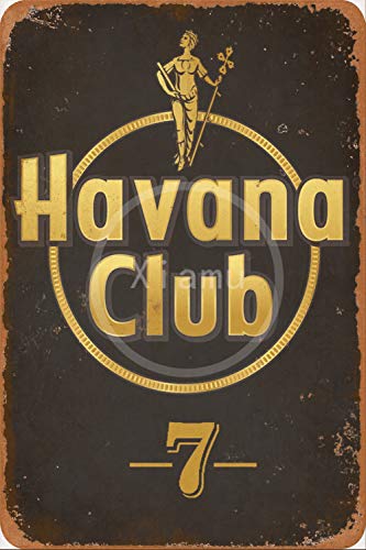 None Brand Havana Club Blechschild Retro Blech Metall Schilder Poster Deko Vintage Türschilder Schild Warnung Hof Garten Cafe Toilette Kneipe Club Geschenk von Makkalensau