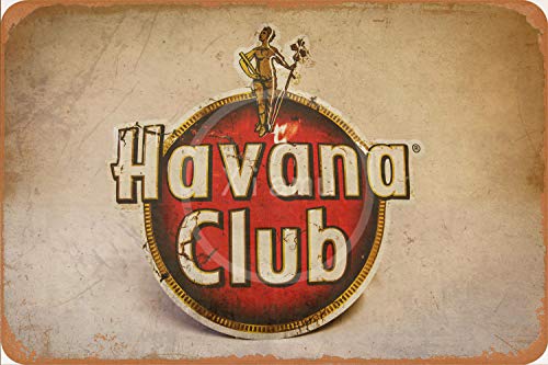None Brand Havana Club Blechschild Retro Blech Metall Schilder Poster Deko Vintage Türschilder Schild Warnung Hof Garten Cafe Toilette Kneipe Club Geschenk von Makkalensau