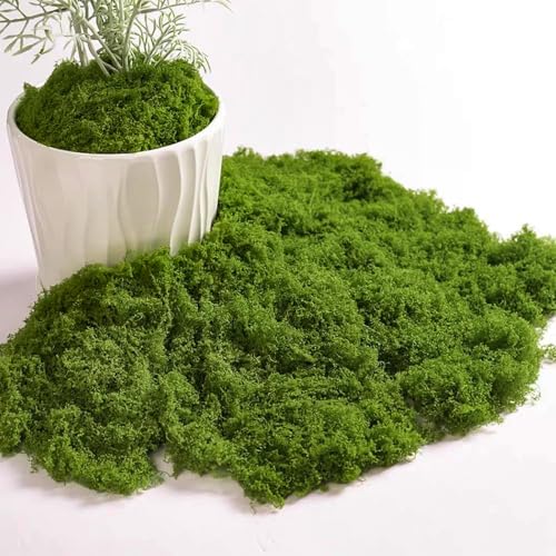 50g Kunstmoos zum Dekorieren, Moosdekoration, Kunstmoos zum Basteln Künstliches Moos Deko Moos Fake Bastelmoo, Landschaftsgestaltung, für Rasen, Bonsai (Dunkelgrün) von Makoto Nobu