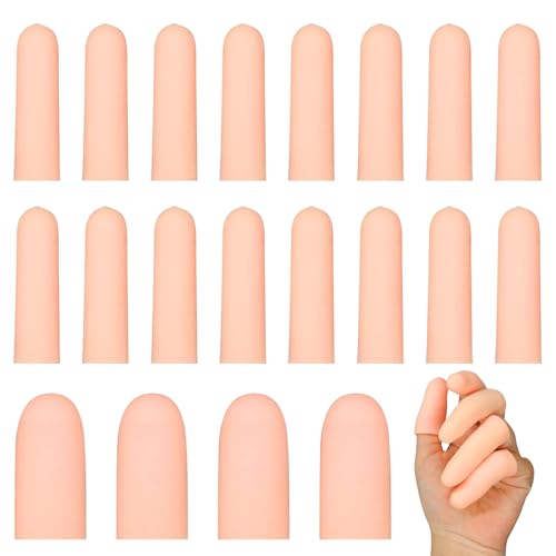 Makoto Nobu 20 Stück Gel Fingerlinge Daumenschutz, Fingerschutz Silikon, Fingerkuppenschutz, Fingerkappen für Handekzeme, Fingerknacken, Fingerarthritis und mehr Makoto Nobu 20 Stück Gel Fingerlinge Daumenschutz, Fingerschutz Silikon, Fingerkuppenschutz, Fingerkappen für Handekzeme, Fingerknacken, Fingerarthritis und mehr von Makoto Nobu