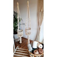 Hängendes Windlicht/Makramee Macramee Hängedeko von Makralyptus