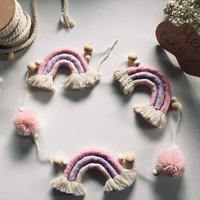 Baby Girlande Kinderbett/Kinderzimmer Makramee von MakrameGeschenkeCo