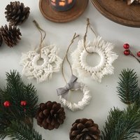 Weihnachtsbaumschmuck Makramee Winterdeko von MakrameGeschenkeCo