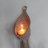 Makramee Hängendes Windlicht Als Wanddeko Boho von MakrameeHofeule