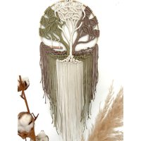 Lebensbaum Makramee/Tree Of Live Baum Des Leben Boho Dekoration/ Wandbehang Bohostyle von MakrameeLPart