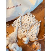 Set Weihnachtsornamente/Weihnachten Geschenk/ Weihnachtsschmuck/ Tannenbaum Ornamente/ Makramee Tannenbaumschmuck von MakrameeLPart