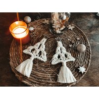Makramee Weihnachtsbaum Mit Stern von MakrameeMomentByLulu