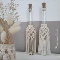 Flaschenlicht Makramee Boho, Lichterkette, Vase, Akzente Für Beleuchtung, Wohndekoration von MakrameeSpirit