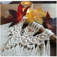 Kleiner Makramee-Wandbehang, Design Boho, Mandala-Holzperle, Wohndeko, Wandschmuck Kleiner Makramee-Wandbehang, Design Boho, Mandala-Holzperle, Wohndeko, Wandschmuck von MakrameeSpirit