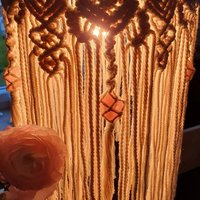 Rosenquarz Hängelampe Makramee, Design Boho, Hippie-Lampe, Kronleuchter, Macrame Pendant Light Rosenquarz Hängelampe Makramee, Design Boho, Hippie-Lampe, Kronleuchter, Macrame Pendant Light von MakrameeSpirit