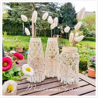 Vase Makramee, Blumendekoration, Tischschmuck, Geschenk Für Sie, Design Boho von MakrameeSpirit