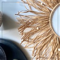 Makramee Wanddeko Bast Ring Elin - Sommerliches Flair in Deinem Zuhause Makramee Wanddeko Bast Ring Elin - Sommerliches Flair in Deinem Zuhause von MakrameeVibes