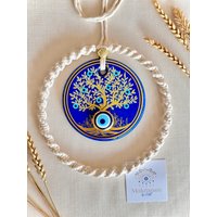 Makramee Evileye/Nazar Auge Life Of Tree/Lebensbaum Wandbehang Deko/Geschenk Idee von MakrameebyhilalShop