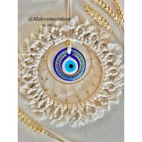 Makramee Evileye/Nazar Auge Wandbehang Deko/Geschenk Idee von MakrameebyhilalShop