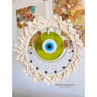 Makramee Grün Nazar Auge/Evileye Wandbehang Deko/Geschenk Idee von MakrameebyhilalShop