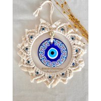 Makramee Nazar Mit Mustern Wandbehang Deko/Geschenk Idee von MakrameebyhilalShop