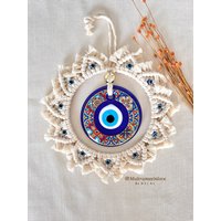 Makramee Nazar Mit Mustern Wandbehang Deko/Geschenk Idee von MakrameebyhilalShop