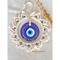 Makramee Nazar Mit Mustern Wandbehang Deko/Geschenk Idee von MakrameebyhilalShop