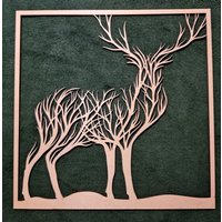 Hirschkopf | Herbstdeko Wandbild Wohndekoration Hirschgeweih Geschenkidee Osterdeko Reh Jäger Fensterdeko Einstand Hirschkopf | Herbstdeko Wandbild Wohndekoration Hirschgeweih Geschenkidee Osterdeko Reh Jäger Fensterdeko Einstand von Makrameelilifee